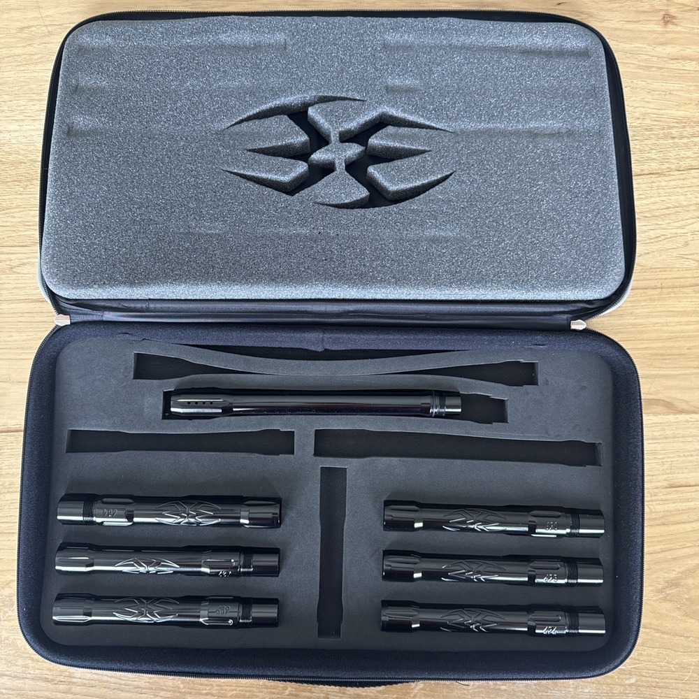 Empire Autococker Master Barrel Kit In Gloss Black. 7 Pieces And Case